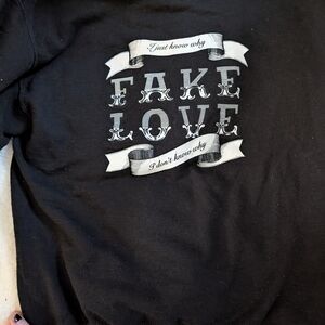 BTS Fake Love Black Graphic Sweatshirt